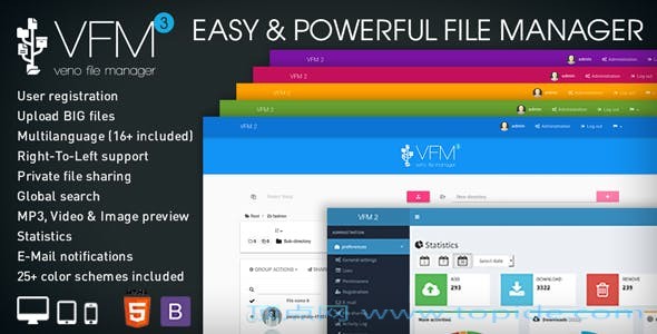 Veno File Manager v3.4.7 - PHP在线存储&最新极简云盘-爱创新网络